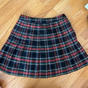 Urban Outfitters Mary Plaid Pleated Mini Skirt